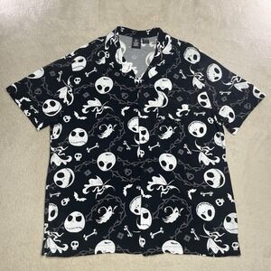 Disney Nightmare Before Christmas Jack Skellington  Rayon Hawaiian Shirt XXL